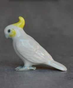 Scout House Ceramic Cockatoo Miniature Figurine
