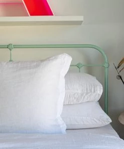 Scout House Scout Portuguese Linen European Pillowcase- WHITE Textiles 13 Scout House Scout Portuguese Linen European Pillowcase- WHITE Textiles