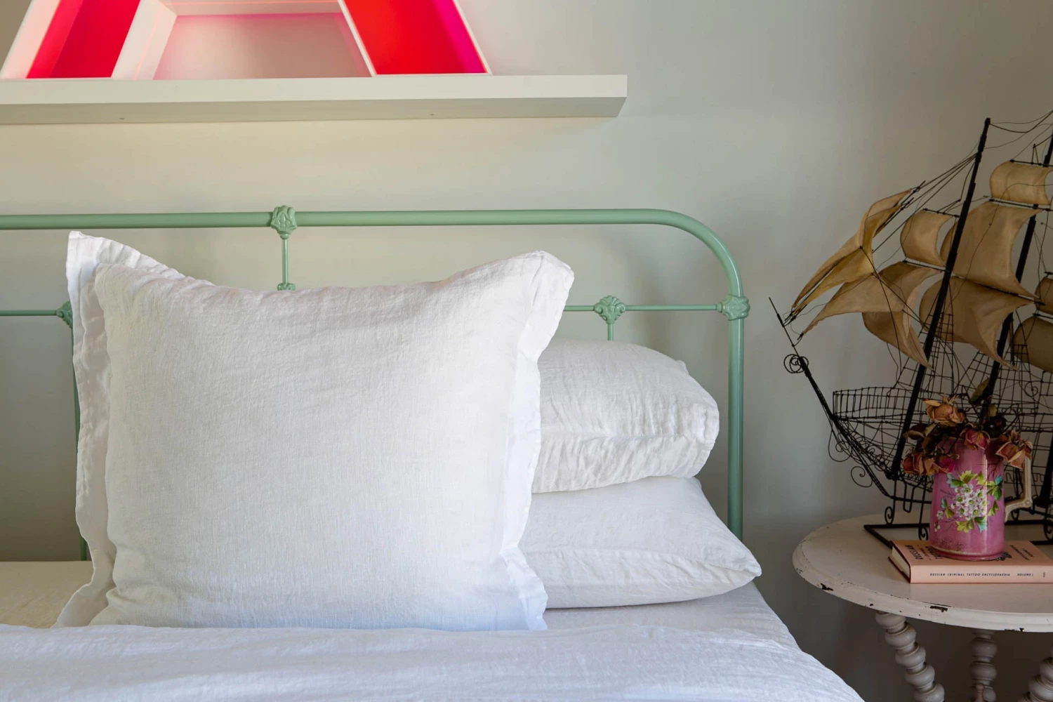 Scout House Scout Portuguese Linen European Pillowcase- WHITE Textiles 8 Scout House Scout Portuguese Linen European Pillowcase- WHITE Textiles