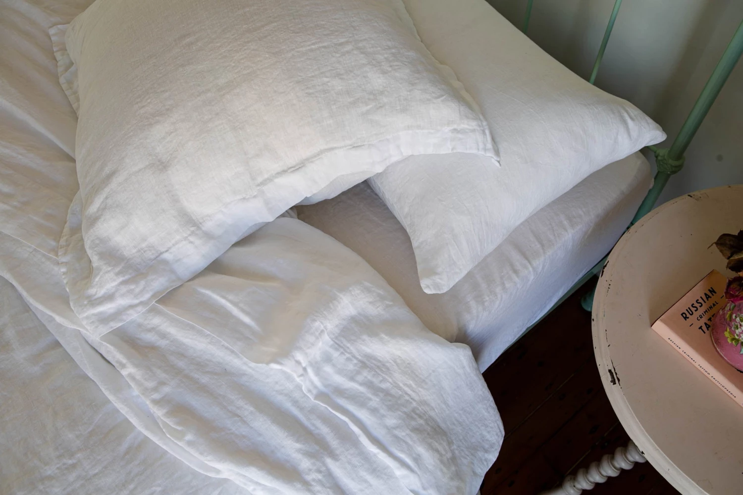 Scout House Scout Portuguese Linen European Pillowcase- WHITE Textiles 7 Scout House Scout Portuguese Linen European Pillowcase- WHITE Textiles