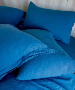 Scout House Scout Portuguese Linen European Pillowcase- Scout Blue