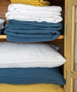 Scout House Textiles Scout Portuguese Linen Quilt Cover Set- King - Scout Blue