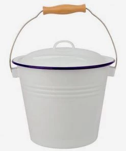 Falcon Enamelware Falcon Enamel Bucket With Lid Homewares