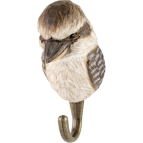Scout House Homewares Hand Carved Wooden Wall Hook - Kookaburra 3 Scout House Homewares Hand Carved Wooden Wall Hook - Kookaburra
