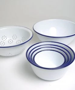 Falcon Enamelware Homewares Falcon Enamel Prep Set With Colander 10 Falcon Enamelware Homewares Falcon Enamel Prep Set With Colander