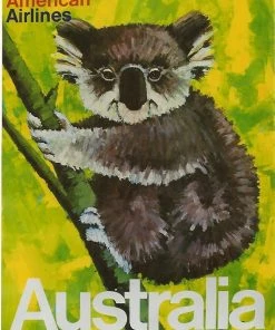 Scout House AA Australia Koala Poster Vintage