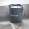 Scout Enamel Compost Bucket Charcoal Homewares