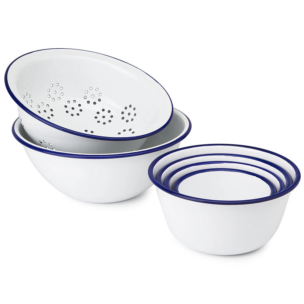 Falcon Enamelware Homewares Falcon Enamel Prep Set With Colander 4 Falcon Enamelware Homewares Falcon Enamel Prep Set With Colander