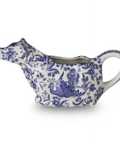 Kitchenware Burleigh UK Blue Regal Peacock- Cow Creamer