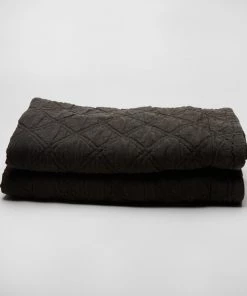 Scout Textiles Portier Cotton Coverlet- Noir