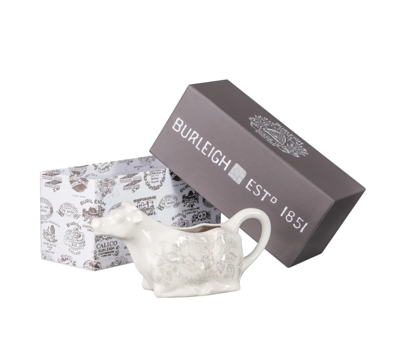 Burleigh UK Dove Grey Pheasant - Cow Creamer 3 Burleigh UK Dove Grey Pheasant - Cow Creamer