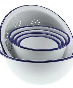 Falcon Enamelware Homewares Falcon Enamel Prep Set With Colander 13 Falcon Enamelware Homewares Falcon Enamel Prep Set With Colander