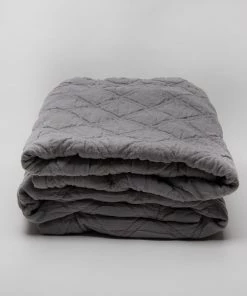 Scout Textiles Portier Cotton Coverlet Dash Grey