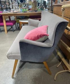 Scout House Vintage French Modular Lounge - Silver Grey With Coloured Buttons Furniture