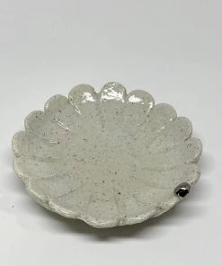 Bridget Bodenham - White Flower Dish Silver Pearl Gifts