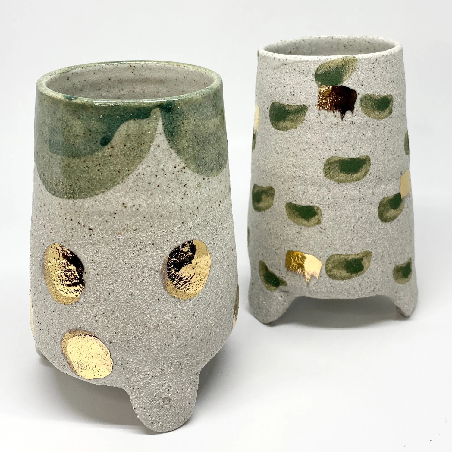 Bridget Bodenham - Small Cylindrical Vase - Rustic Green 2 4 Bridget Bodenham - Small Cylindrical Vase - Rustic Green 2