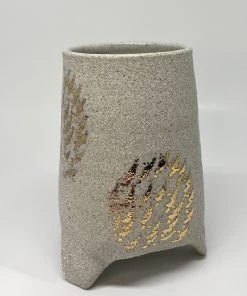 Bridget Bodenham - Small Cylindrical Vase - Rustic Gold Gifts