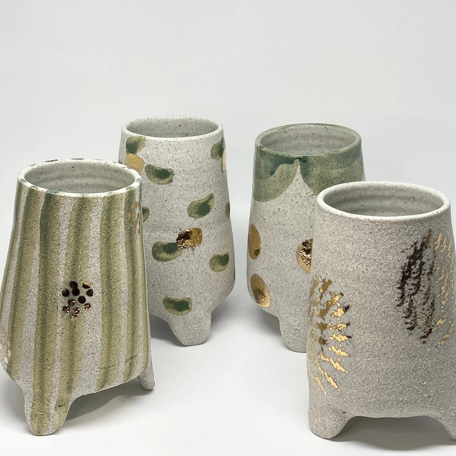 Bridget Bodenham - Small Cylindrical Vase - Rustic Green 2 5 Bridget Bodenham - Small Cylindrical Vase - Rustic Green 2