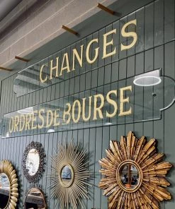Scout House CHANGES - Vintage French Bank Sign