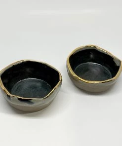 Bridget Bodenham - Salt Pot With Gold Rim 9 Bridget Bodenham - Salt Pot With Gold Rim