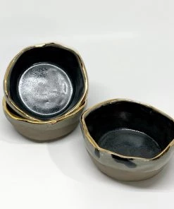 Bridget Bodenham - Salt Pot With Gold Rim