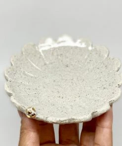 Bridget Bodenham - Flower Dish Dotted Gold Pearl