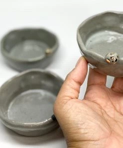 Bridget Bodenham - Salt Pot Grey And Spotted Gold Pearl 7 Bridget Bodenham - Salt Pot Grey And Spotted Gold Pearl