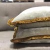 Scout House Luxury Silk Velvet Cushion Sky Light With Gold Fringe- 55cm Square Gifts 1 Scout House Luxury Silk Velvet Cushion Sky Light With Gold Fringe- 55cm Square Gifts