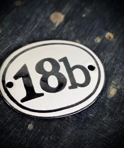 Scout House Gifts Enamel House Numbers Black And White- CUSTOM NUMBERS