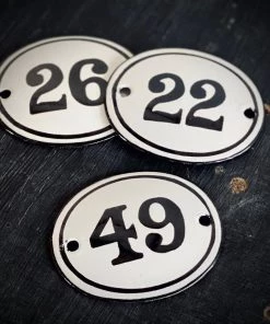 Scout House Gifts Enamel House Numbers Made In Melbourne In Black And White