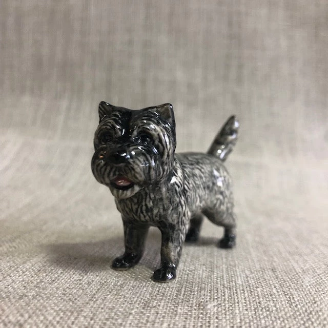 Scout House Homewares Ceramic Brindle Cairn Terrier Miniature Figurine 3 Scout House Homewares Ceramic Brindle Cairn Terrier Miniature Figurine
