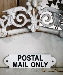 Scout House Enamel POSTAL MAIL ONLY Sign Homewares