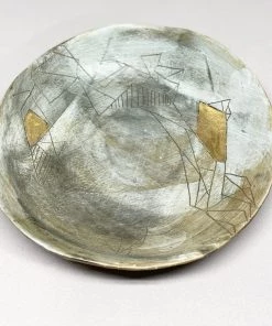 Scout House Gifts Bridget Bodenham Ceramic Bowl Grey And Gold