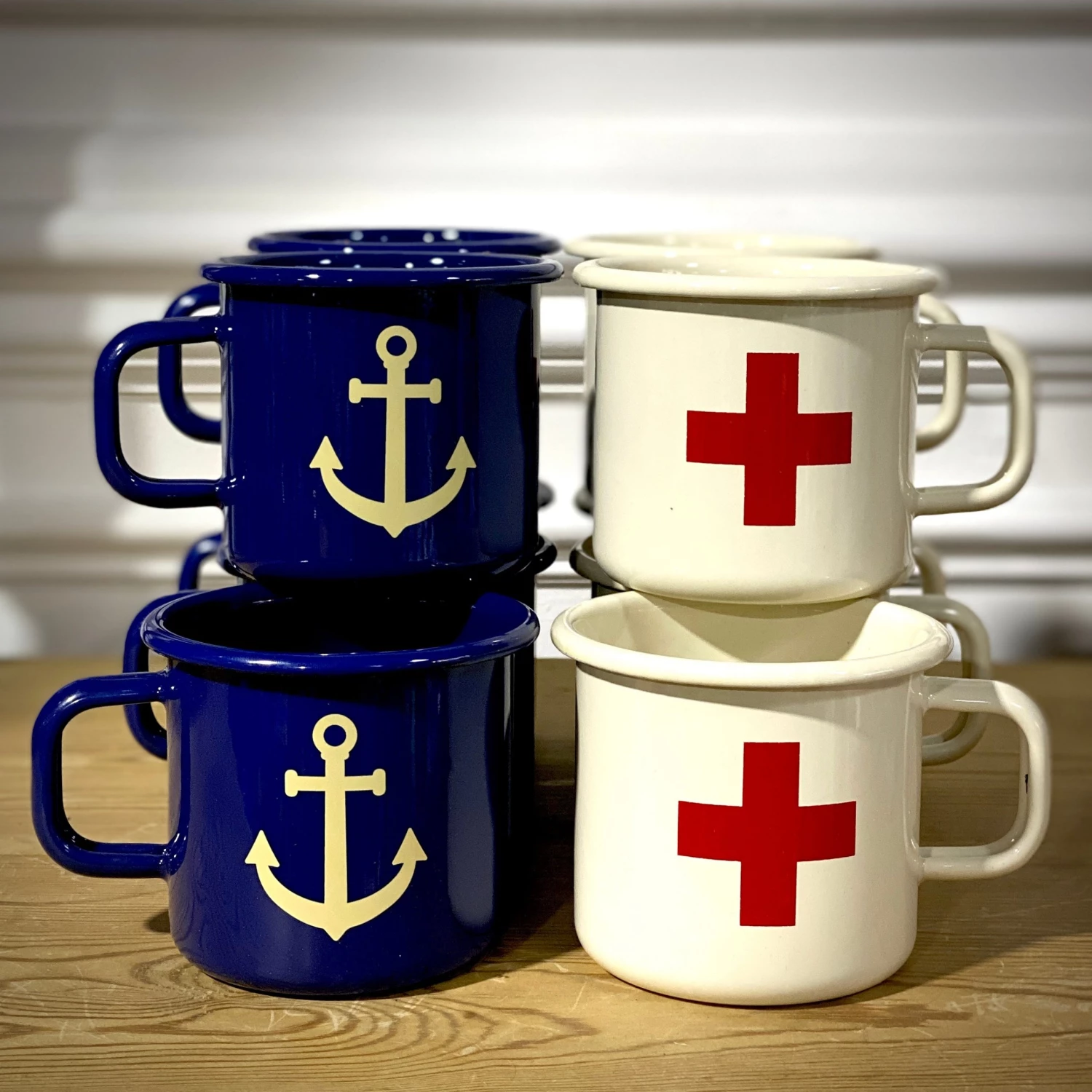 Scout House SCOUT Enamel Mug 350mls - Cream With Red Cross Homewares 5 Scout House SCOUT Enamel Mug 350mls - Cream With Red Cross Homewares