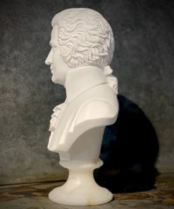 Egregia 30cm MOZART ALABASTER BUST 9 Egregia 30cm MOZART ALABASTER BUST