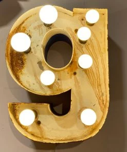 Scout House Vintage Letter 'G' Light Gifts