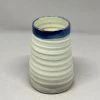 Bridget Bodenham - Small Cylindrical Vase - White And Blue 1 Bridget Bodenham - Small Cylindrical Vase - White And Blue