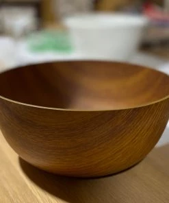 Tomkin Little Scout Mid Century Modern Wood Veneer Bowl - Round