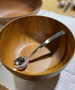 Tomkin Little Scout Mid Century Modern Wood Veneer Bowl - Round