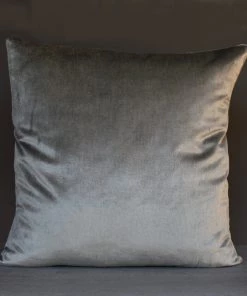 Iosis France Velvet Berlingot Cushion In Gris 45cm Homewares