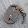 Scout Homewares Vintage Forged Metal Box Padlock & Key 2 Scout Homewares Vintage Forged Metal Box Padlock & Key