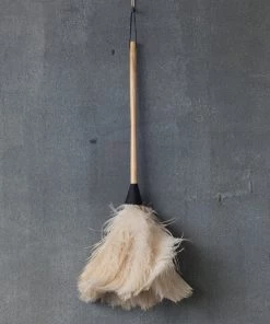 Redecker White Ostrich Feather Duster 50cm Long