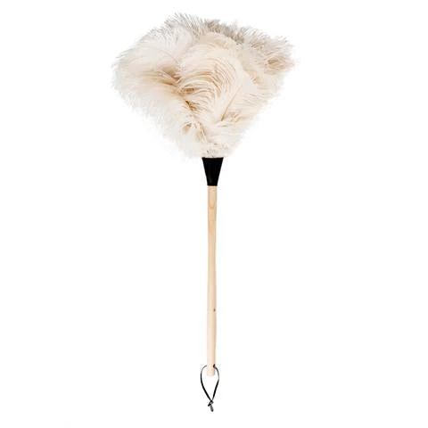 Redecker White Ostrich Feather Duster 90cm Long 3 Redecker White Ostrich Feather Duster 90cm Long