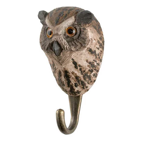 Scout House Hand Carved Wooden Wall Hook - Eagle Owl Gifts 4 Scout House Hand Carved Wooden Wall Hook - Eagle Owl Gifts