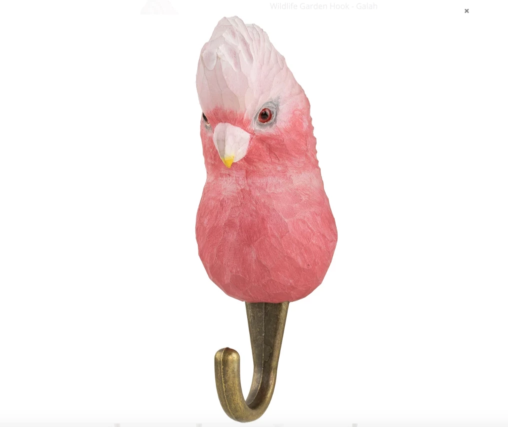 Scout House Hand Carved Wooden Wall Hook - Galah Cockatoo Gifts 3 Scout House Hand Carved Wooden Wall Hook - Galah Cockatoo Gifts