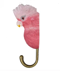Scout House Hand Carved Wooden Wall Hook - Galah Cockatoo Gifts