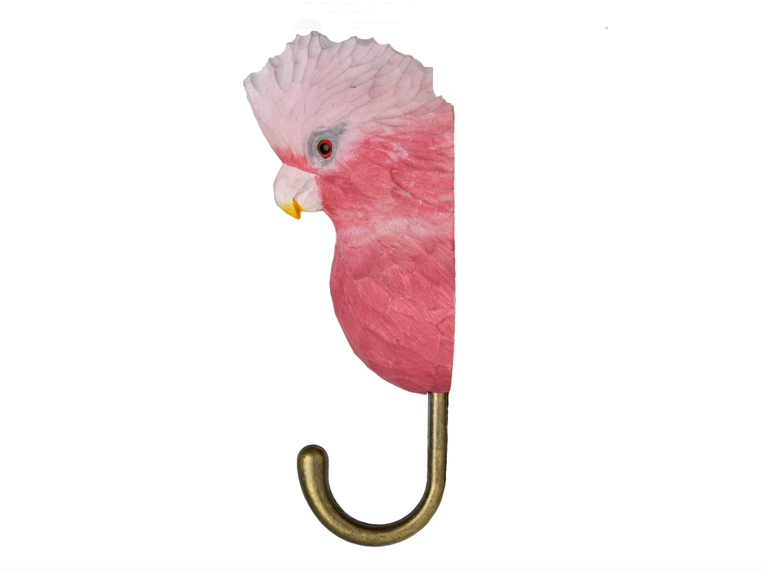 Scout House Hand Carved Wooden Wall Hook - Galah Cockatoo Gifts 4 Scout House Hand Carved Wooden Wall Hook - Galah Cockatoo Gifts