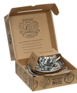 Burleigh UK Black Regal Peacock - Three Piece Breakfast Set Kitchenware