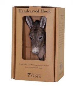 Scout House Gifts Hand Carved Wooden Wall Hook - Donkey