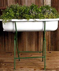 Scout House Vintage European Enamel Bath In Stand 16 Scout House Vintage European Enamel Bath In Stand